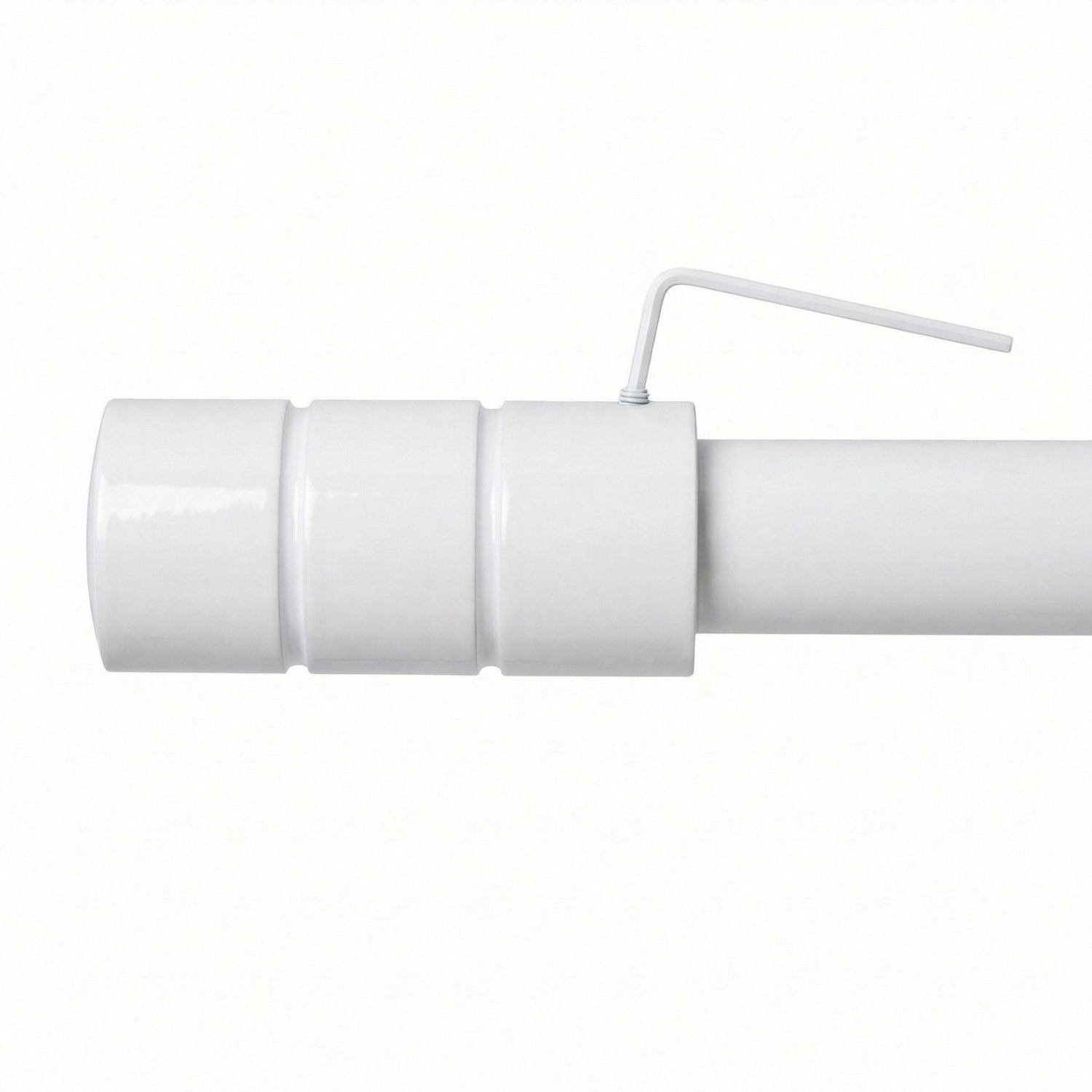 Embout style tringle à rideau aspect inox cylindre 25mm