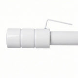 Embout style tringle à rideau aspect inox cylindre 25mm