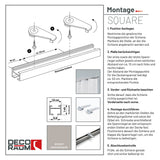 Tringle à rideaux Carrée aspect inox