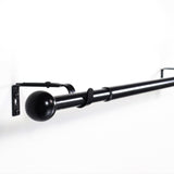 Gardinenstange ausziehbar Flexa Schwarz-matt Endstück Kugel 16/19mm