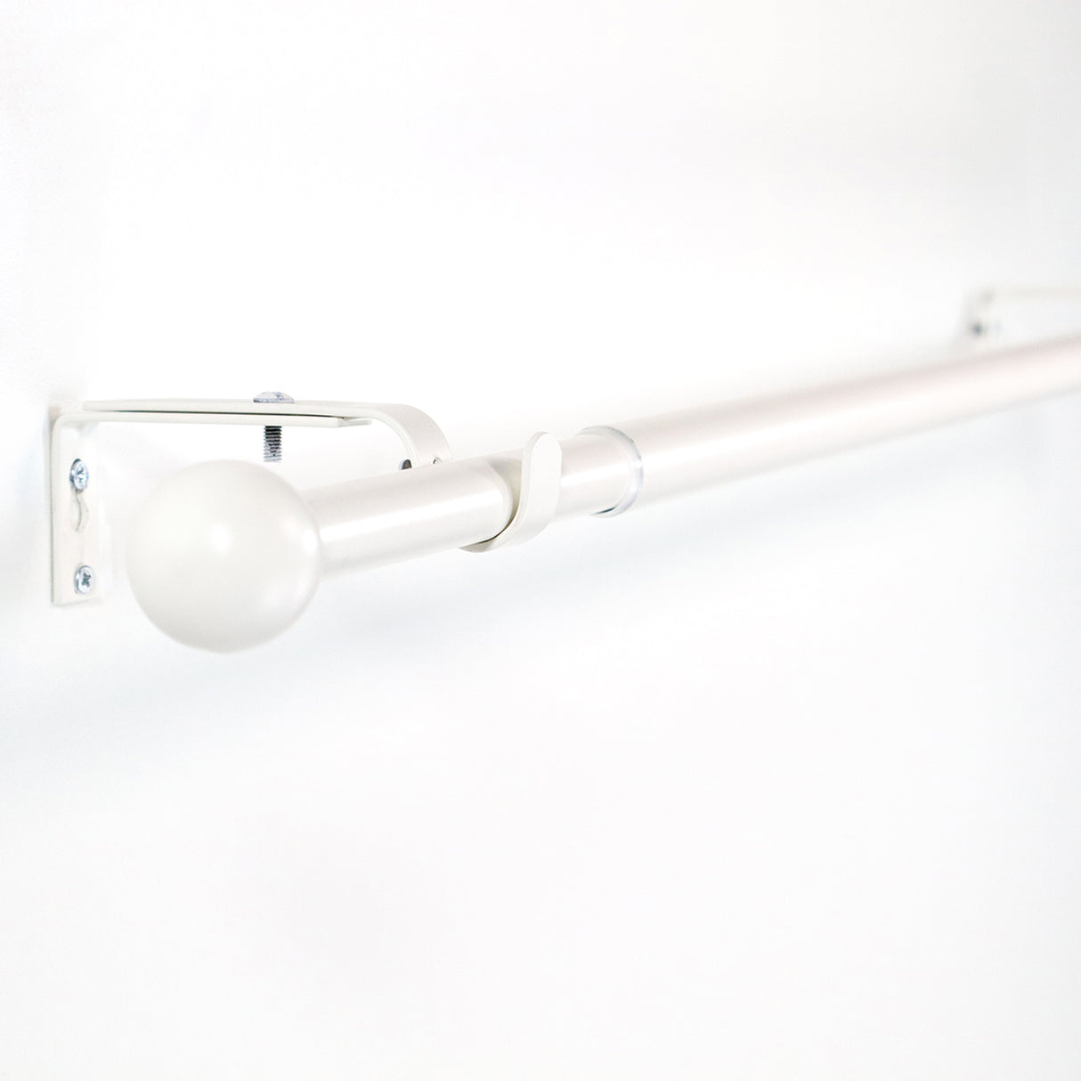 Gardinenstange ausziehbar Flexa Weiß Endstück Kugel 16/19mm