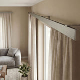 Curtain rail inner track made to measure 1-track stainless steel look - Series Loft