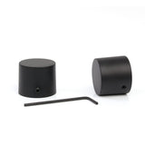 Custom-made curtain rod 25mm 1-track black matt with cap - Style series