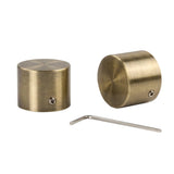 Custom-made curtain rod 25mm 1-track black matt with cap - Style series