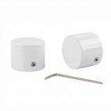 Custom-made curtain rod 25mm 1-track black matt with cap - Style series