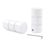 Embout style tringle à rideau aspect inox cylindre 25mm
