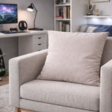 Dekokissen Uni Hellgrau 45x45 cm mit Füllung | OEKO-TEX®