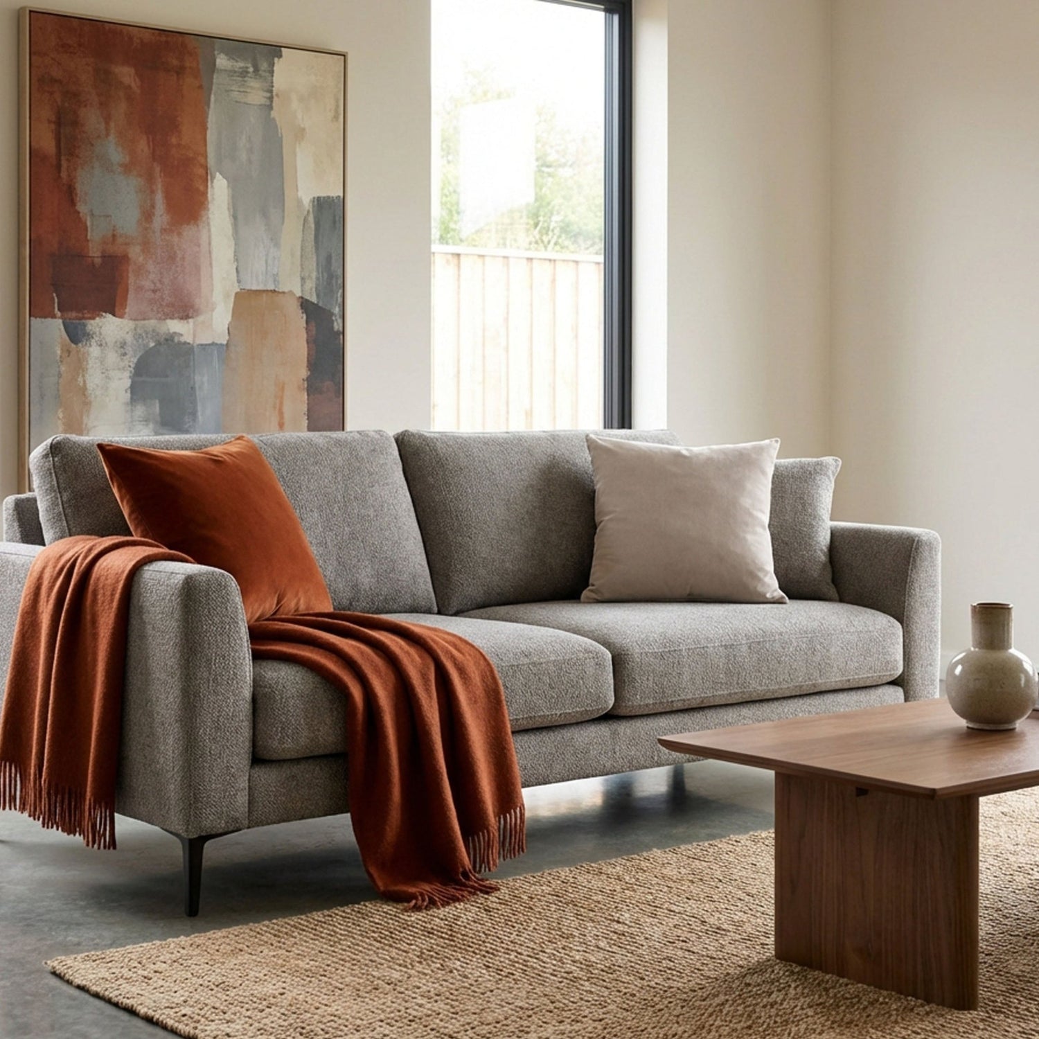 Dekokissen Uni Hellgrau 45x45 cm mit Füllung | OEKO-TEX®