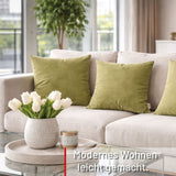 Coussin décoratif uni vert