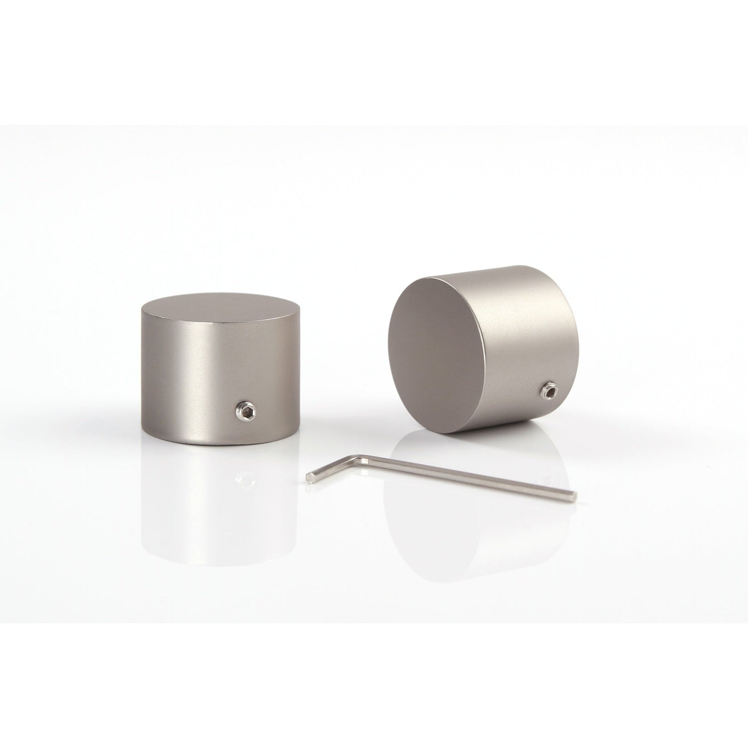 Gardinenstange Style 25mm Edelstahl-optik mit Kappe