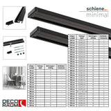 1-lauf Gardinenschiene Innenlauf Minimal Schwarz