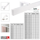 Curtain rail inner track white loft
