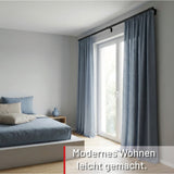 Curtain rail inner track made to measure 1-track black - Loft series