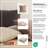 Decorative cushion plain coloured cappuccino