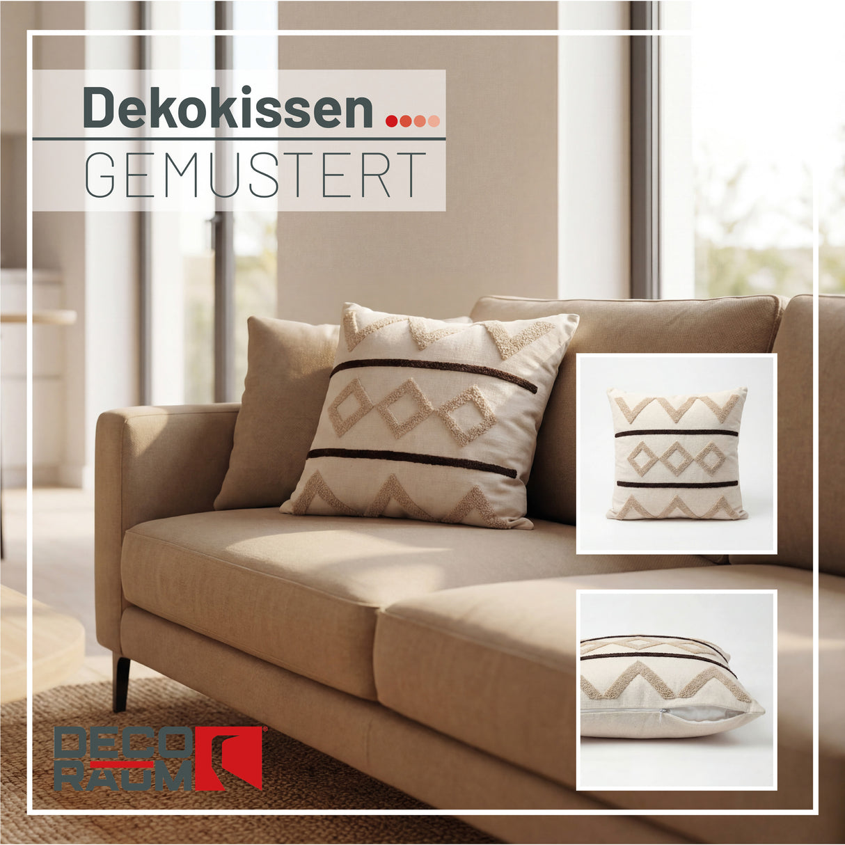 Coussin déco rayure