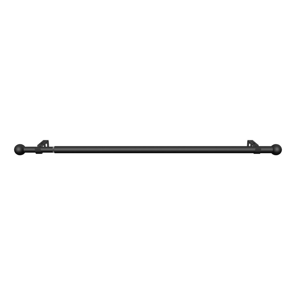 Gardinenstange ausziehbar Flexa Schwarz-matt Endstück Kugel 16/19mm