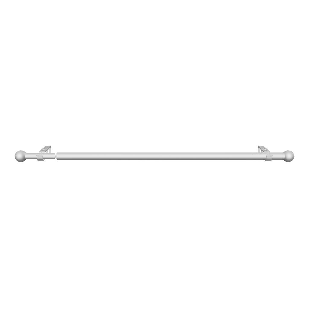 Gardinenstange ausziehbar Flexa Edelstahl-optik Endstück Kugel 16/19mm