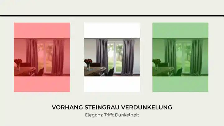 Vorhang Steingrau Verdunkelung by@Outfy